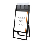 パンフレットケース付 フラットオープンスタンド看板