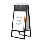 パンフレットケース付 フラットオープンスタンド看板