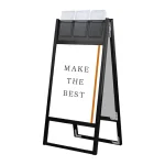 パンフレットケース付 フラットオープンスタンド看板