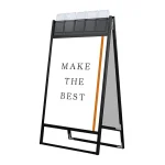 パンフレットケース付 フラットオープンスタンド看板