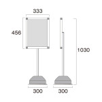 屋外ポールサインスタンド