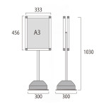 屋外ポールサインスタンド