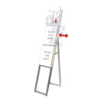 ■ヨコからアクリル板をスライドさせてポスターを重ねてセットします。