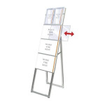 ■ヨコからアクリル板をスライドさせてポスターを重ねてセットします。