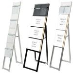 A4三つ折りパンフレットケース付 イージーリンクスタンド看板