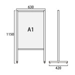 フラットオープンメッセージスタンド