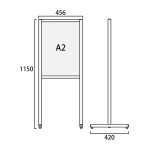 フラットオープンメッセージスタンド