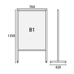 フラットオープンメッセージスタンド