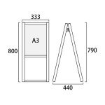 フラットオープンスタンド看板