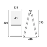 フラットオープンスタンド看板