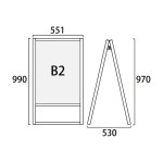 フラットオープンスタンド看板