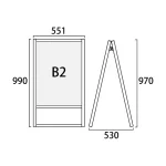 フラットオープンスタンド看板