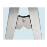 ■ステンレス製開き止め金具。看板本体を折りたたんだ時も指を挟まない安全設計。