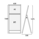 フラットオープンスタンド看板コンビ