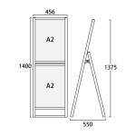 フラットオープンスタンド看板コンビ