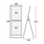 フラットオープンスタンド看板コンビ
