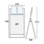 カタログケース付 フラットオープンスタンド看板