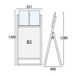 カタログケース付 フラットオープンスタンド看板