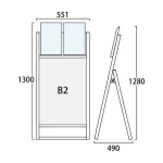カタログケース付 フラットオープンスタンド看板