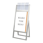 パンフレットケース付 フラットオープンスタンド看板