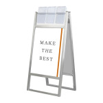 パンフレットケース付 フラットオープンスタンド看板