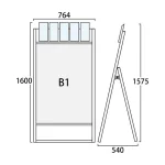 パンフレットケース付 フラットオープンスタンド看板