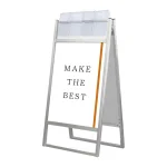 パンフレットケース付 フラットオープンスタンド看板