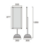 屋外ポールサインスタンド