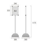 屋外ポールサインスタンド