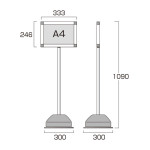 屋外ポールサインスタンド