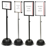 スライド式屋外ポールサインスタンド