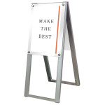 PSSK ポスター用スタンド看板 A3(ハイタイプ) ホワイト/シルバー 両面 (PSSK-A3THRW)