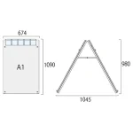 パンフレットケース付 ポスター用スタンド看板 マグネジ