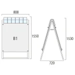 パンフレットケース付 ポスター用スタンド看板 マグネジ