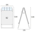 パンフレットケース付 ポスター用スタンド看板 マグネジ