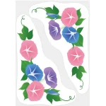 【2026年夏】ウィンドウステッカー(小) 朝顔 (No182-7)