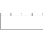 白無地 販促横幕 W1800×H600mm  (1524)