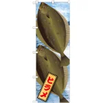 のぼり旗 ヒラメ 絵旗 (21586)