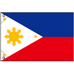 販促用国旗 フィリピン サイズ:ミニ (23718)
