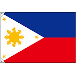 販促用国旗 フィリピン サイズ:小 (23719)