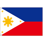 販促用国旗 フィリピン サイズ:大 (23720)