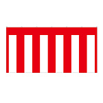 紅白幕 トロピカル 高さ1800mm×2間(幅3600mm)(23945)