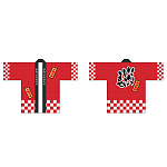 フルカラーハッピ いらっしゃい 赤 トロマット LLサイズ (受注生産) 29171