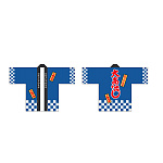 フルカラーハッピ　大売出し 青 スエード Fサイズ (受注生産) 29179