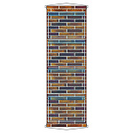 ウォールポケット A4ポケット×4段 ヒモ付き レンガ調 (46291)