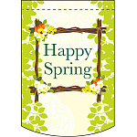 ハッピースプリング アーチ型 ミニフラッグ(遮光・両面印刷) (61036)