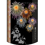 夏のひととき アーチ型 ミニフラッグ(遮光・両面印刷) (61053)
