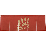 【新商品】エステル麻のれん いらっしゃい 朱 5巾 (69229)
