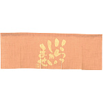 【新商品】エステル麻のれん いらっしゃい 桃 5巾 (69230)