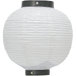 【八寸・丸】提灯 無地 カラー:白 (9121)